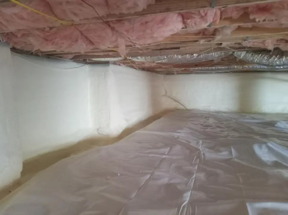 Crawl space encapsulation with closed-cell spray foam for Spray Foam Roofing in Willistown